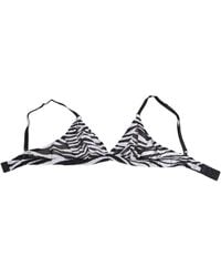 Dolce & Gabbana - Zebra Print Sheer Mesh Bralette Underwear And Silk Clothing - Lyst