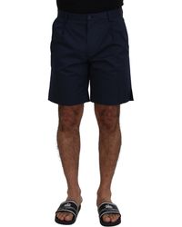 Dolce & Gabbana - Blue Chinos Cotton Stretch Casual Shorts - Lyst