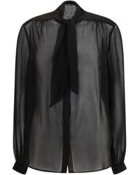 Lardini - Black Viscose Blouse - Lyst