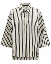 Sara Roka - Blue Cotton Pattern Shirt - Lyst