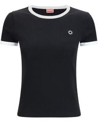 KENZO - Black Cotton T - Lyst