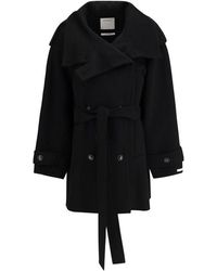 Max Mara - Black Wool Coat - Lyst
