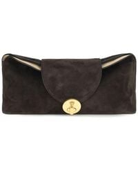 Versace - Brown Calf Leather Bos Taurus Clutch Bag - Lyst