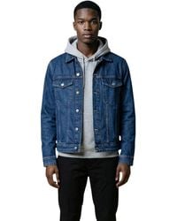 Replay - Blue Cotton Denim Jacket - Lyst