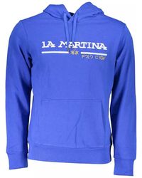 La Martina - Blue Cotton Sweater - Lyst