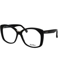 Max Mara - Black Acetate Glasses (frames) - Lyst
