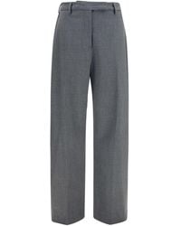 THE LATEST - Gray Polyester Dress Pants - Lyst
