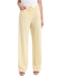 Patrizia Pepe - Yellow Polyester Jeans & Pant - Lyst