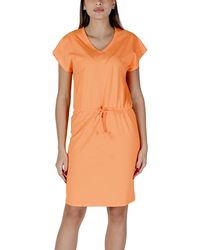 B.Young - Orange Cotton Midi Dress - Lyst