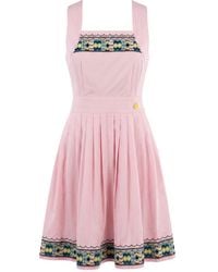 Trussardi - Pink Cotton Dress - Lyst