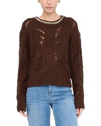Liu Jo - Brown Marabou Sweatshirt - Lyst