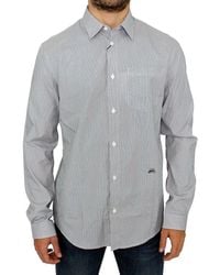 Gianfranco Ferré - Gray Striped Cotton Casual Shirt - Lyst