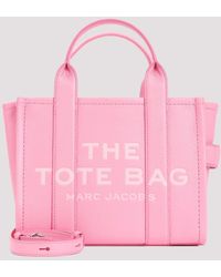 Marc Jacobs - The Leather Mini Tote Petal Pink Bag - Lyst