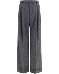 Valentino Garavani - Gray Wool Oves Aries Pants - Lyst