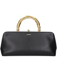 Jil Sander - Black Leather Handbag - Lyst