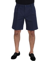 Dolce & Gabbana - Blue Chinos Cotton Stretch Casual Shorts - Lyst