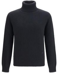 Ami Paris - Black Wool Oves Aries Turtleneck - Lyst