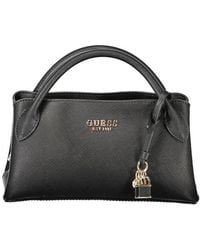 Guess - Black Polyurethane Handbag - Lyst
