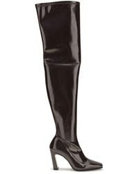 Stuart Weitzman - Brown Calf Leather Bos Taurus Over The Knee - Lyst