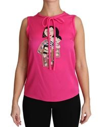 Dolce & Gabbana - Family Silk Tank Top Shirt - Lyst