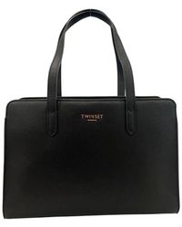 Twinset - Black Pu Shoulder Bag - Lyst