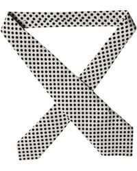 Dolce & Gabbana - White Black Polka Dot Silk Adjustable Necktie Tie - Lyst