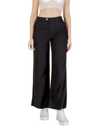 ONLY - Black Viscose Pants - Lyst