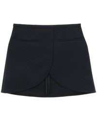 Courreges - Courreges Ellipse Twill Mini Skirt In - Lyst