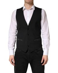 Dolce & Gabbana - Wool Dress Formal Waistcoat Vest - Lyst