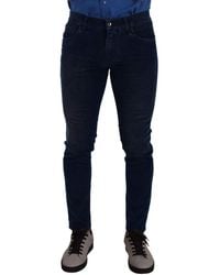 Dolce & Gabbana - Blue Slim Fit Cotton Skinny Denim Trouser Jeans - Lyst