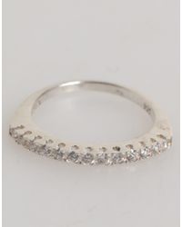 Nialaya - Sterling Silver 925 Band Pave Cz Crystal Eternity Ring - Lyst