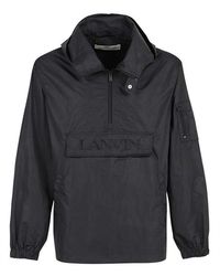 Lanvin - Logo Hooded Windbreaker - Lyst