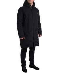Dolce & Gabbana - Black Hooded Parka Cotton Trench Coat Jacket - Lyst