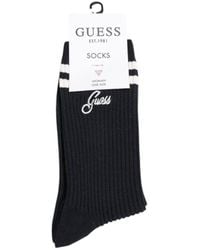 Guess - Black Cotton Sock - Lyst