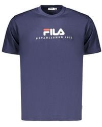 Fila - Blue Cotton Men's T - Lyst