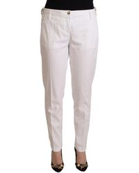 Jacob Cohen - White Mid Waist Tapered Birgitte Pants - Lyst