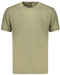 BOSS - Green Cotton Men's T - Lyst