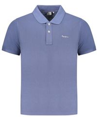 Pepe Jeans - Blue Organic Cotton Men Polo - Lyst