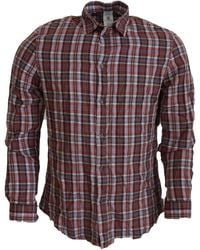 Gianfranco Ferré - Gf Ferre Checkered Cotton Long Sleeves Casual Shirt - Lyst