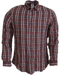 Gianfranco Ferré - Gf Ferre Checkered Cotton Long Sleeves Casual Shirt - Lyst