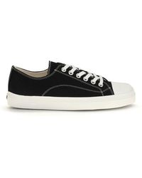 Moschino - Black Cotton Low Top Sneakers - Lyst