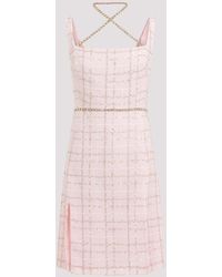 Giambattista Valli - Pink Bouclé Polyamide Midi Dress - Lyst