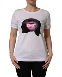 Dolce & Gabbana - White D&g We Love Japan Print Cotton T - Lyst