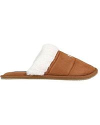 Ralph Lauren - Brown Textile Slippers - Lyst