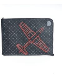 Trussardi - Black Leather Men Clutch - Lyst