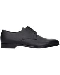 Prada - Black Leather Oxfords And Derbies - Lyst