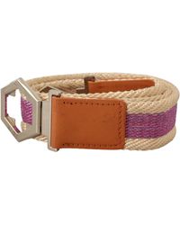 Gianfranco Ferré - Gf Ferre Leather Silver Hexagon Logo Buckle Belt - Lyst
