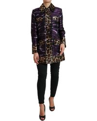 Dolce & Gabbana - Exquisite Jacquard Trench With Tiger Motif - Lyst