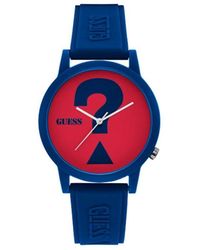 Guess - Blue Resin Watch - Lyst