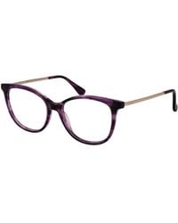 Max Mara - Purple Acetate Glasses (frames) - Lyst